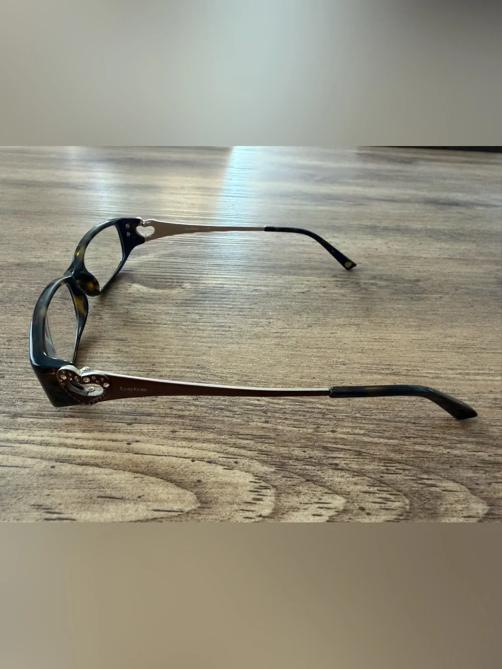 Bebe Women’s Breezy BB5020 Eyeglass Frames Tortoise 52-16-135 Heart Gem Accent